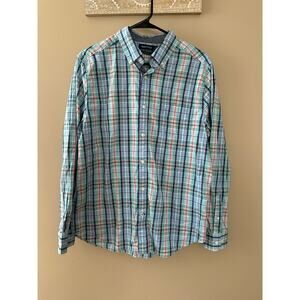 Nautica Men's Stripe Long Sleeve Button Up Classic Fit Dress Shirt